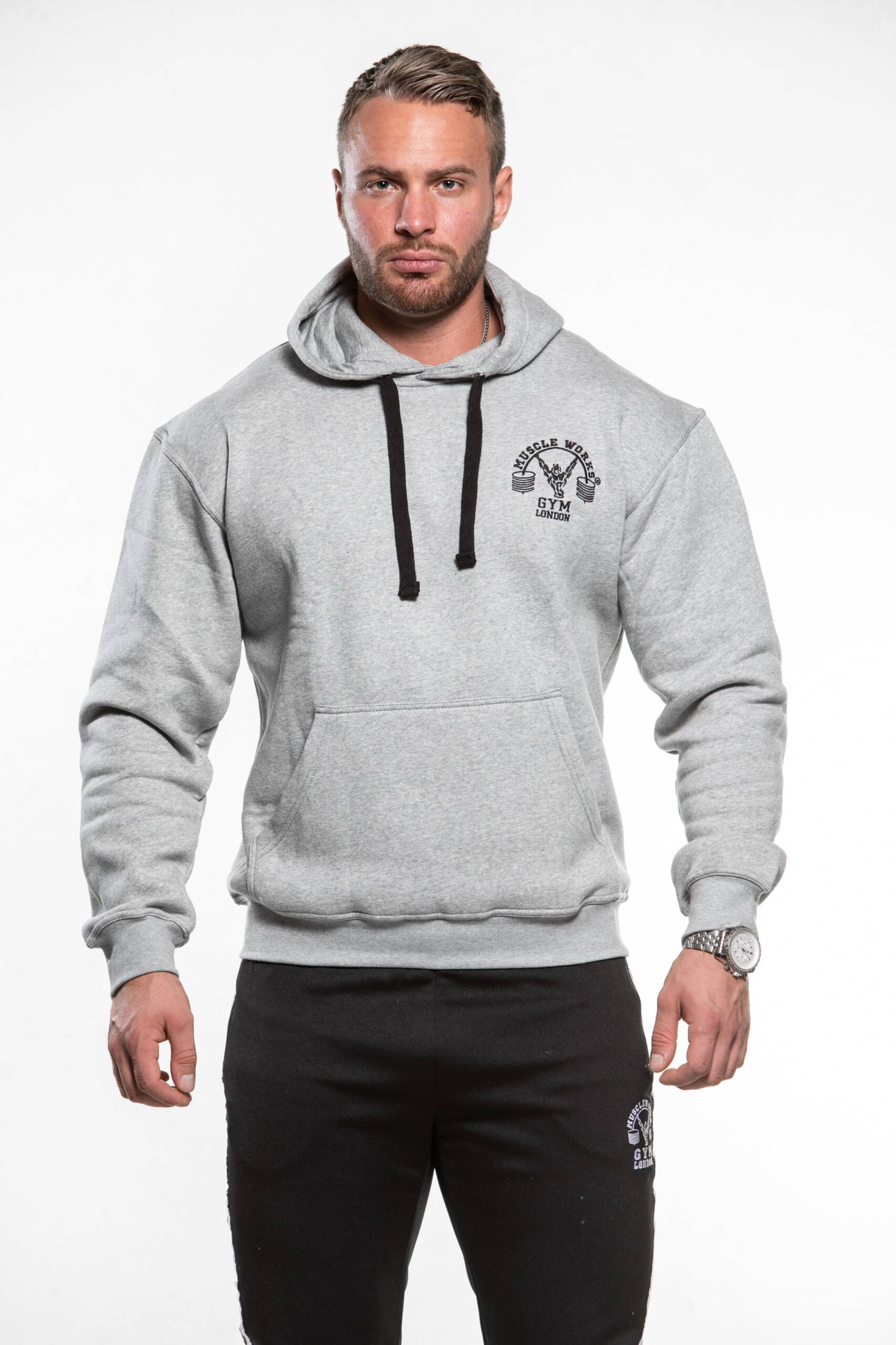 MW Classic Pullover Grey With Black - East London Gym - Bodybuilding ...